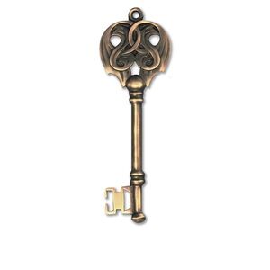 Elegant Gold Key Door Knocker